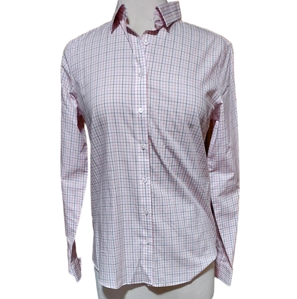 Lands End 4 Long Sleeve Shirt Button Front 4 Top Woman Supima Baumwool C…